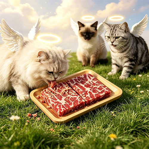 Paper Marbled Wagyu Steak Pet Memorial Offering | Rainbow Bridge Afterlife Tribute - 图片 3